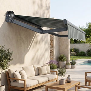 Painted aluminum alloy retractable canopy
